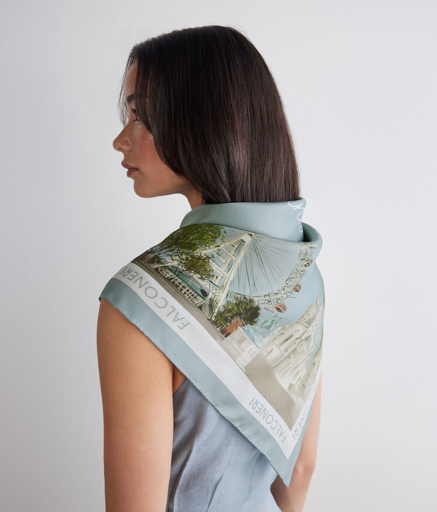 Cities silk scarf