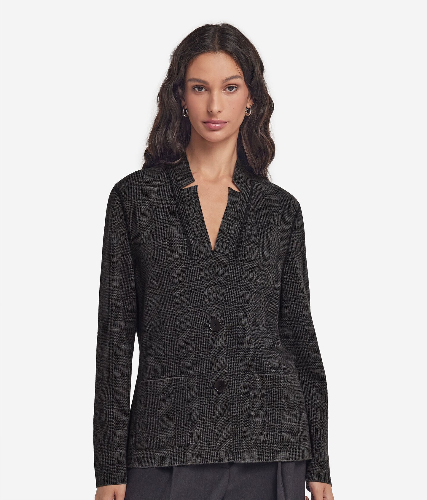 Reversible jacket in ultrafine cashmere and cotton