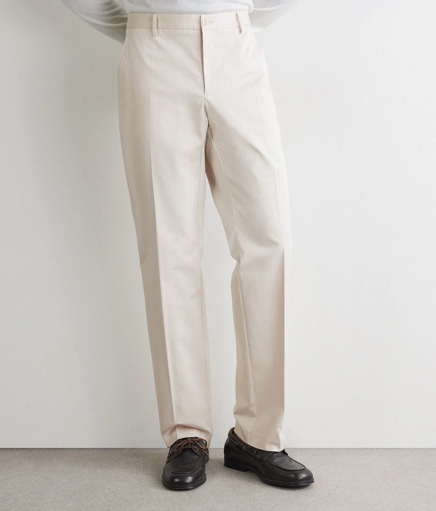 Straight leg cotton pants
