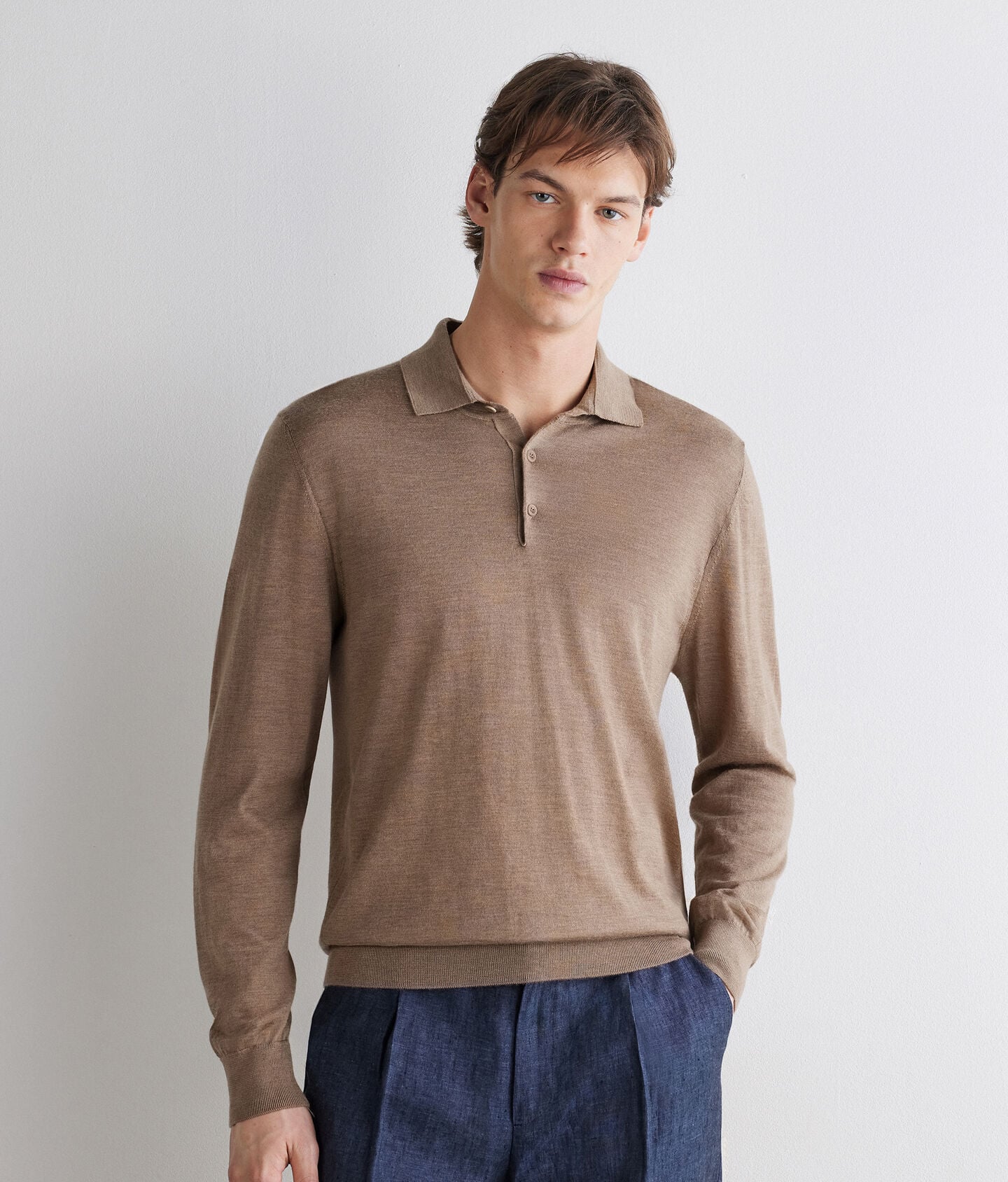 Ultrafine cashmere polo shirt